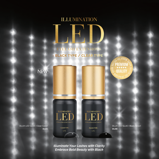 DLUX LED Glue – Unveiling the Magic of Clear and Black Eyelash Extension Adhesives!